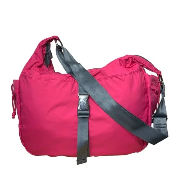 Puma Retro Sport Nylon Crossbody Hot Pink Shoulder Bag Ajustable Strap Tote Y2K - Picture 2 of 15